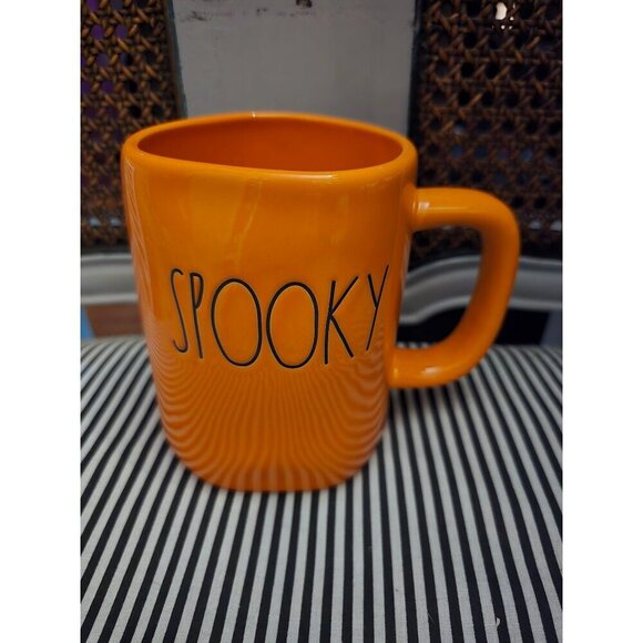 Rae Dunn Halloween Orange Spooky Coffee Mug 2021 - Picture 8 of 8